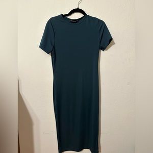Blue body con dress